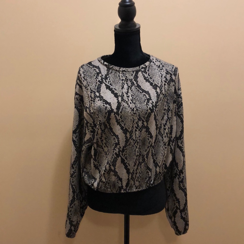 Zara snakeskin shirt